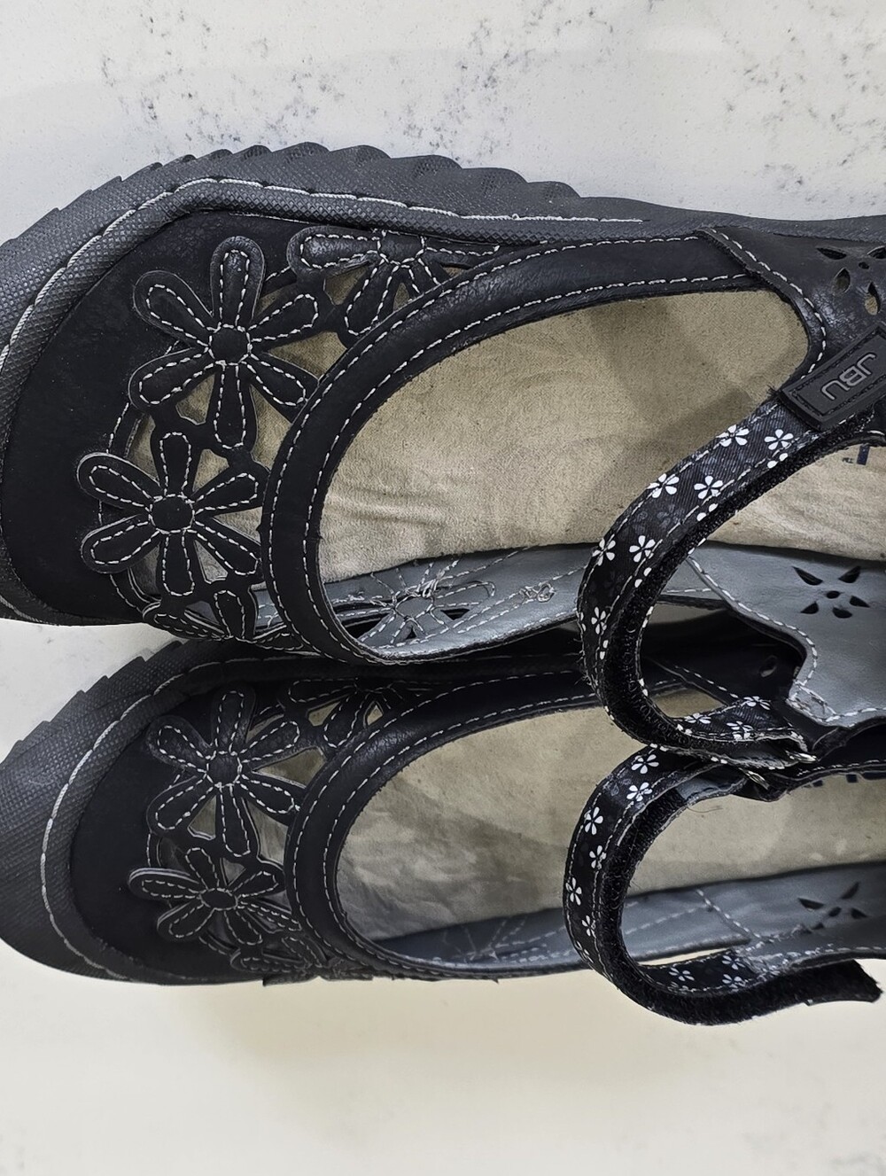 JBU by Jambu Wildflower Mary Jane Slip on Floral Hook  Loop Shoes Womens 7.5 M - Picture 12 of 13